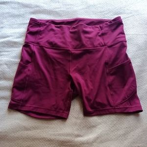 Lululemon 4" shorts plum color
